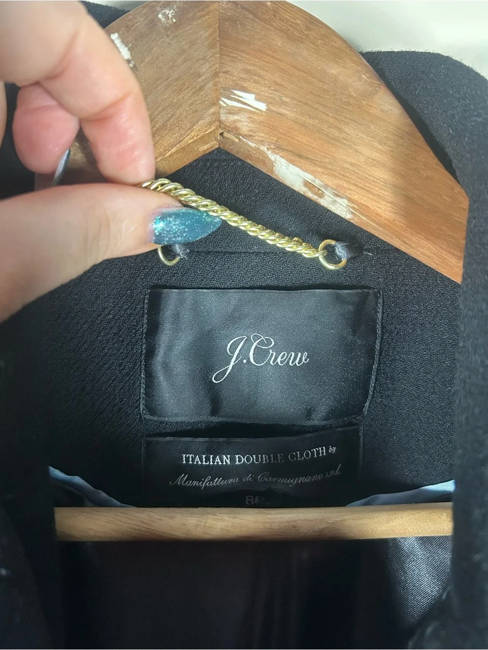 J. Crew Black Wool Double Cloth Coat Lady Topcoat Black Size 8 Petite - Picture 5 of 14
